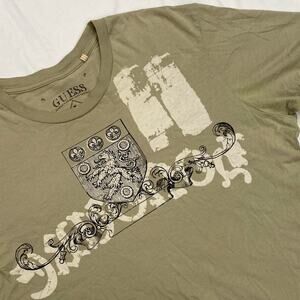 Guess World's Finest Dry Goods MMVIII T Shirt Men Large L Y2K 2000s Coat of Arms